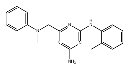 1,3,5-Triazine-2,4-diamine, N2-(2-methylphenyl)-6-[(methylphenylamino)methyl]- 구조식 이미지