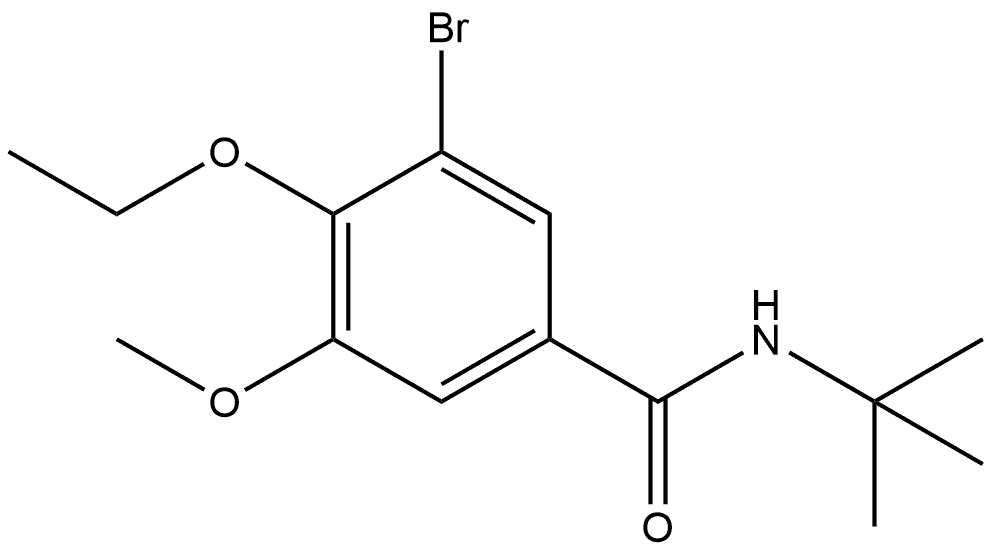 3-Bromo-N-(1,1-dimethylethyl)-4-ethoxy-5-methoxybenzamide Structure