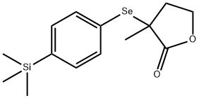 2(3H)-Furanone, dihydro-3-methyl-3-[[4-(trimethylsilyl)phenyl]seleno]- 구조식 이미지