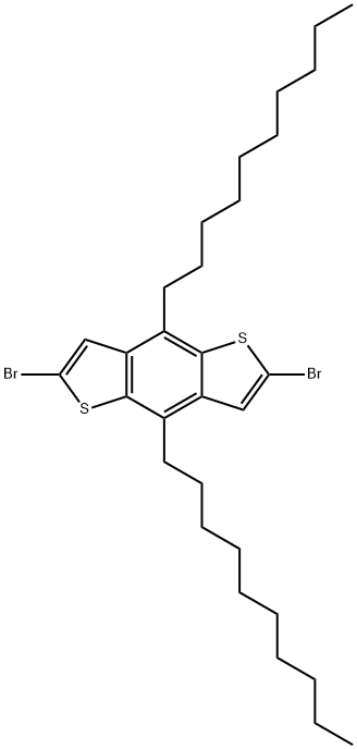 2,6-dibromo-4,8-didecylbenzo[1,2-b:4,5-b']dithiophene 구조식 이미지