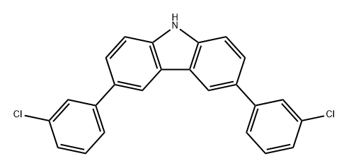 9H-Carbazole, 3,6-bis(3-chlorophenyl)- 구조식 이미지