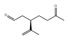 Heptanal, 3-(1-methylethenyl)-6-oxo-, (3R)- Structure