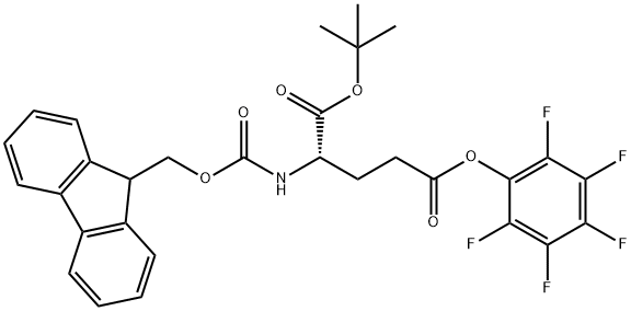 L-Glutamic acid, N-[(9H-fluoren-9-ylmethoxy)carbonyl]-, 1-(1,1-dimethylethyl) 5-(pentafluorophenyl) ester (9CI) Structure