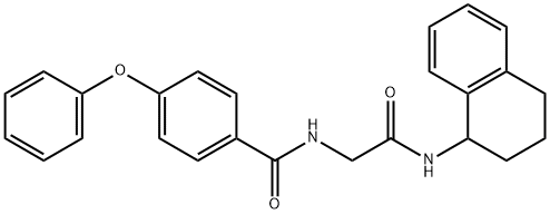 Benzamide, N-[2-oxo-2-[(1,2,3,4-tetrahydro-1-naphthalenyl)amino]ethyl]-4-phenoxy- 구조식 이미지