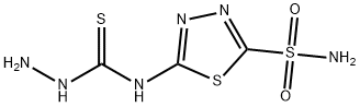 Hydrazinecarbothioamide, N-[5-(aminosulfonyl)-1,3,4-thiadiazol-2-yl]- Structure