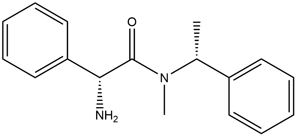 Benzeneacetamide, α-amino-N-methyl-N-[(1R)-1-phenylethyl]-, (αR)- Structure