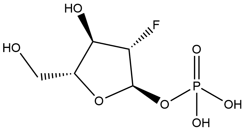 α-D-Arabinofuranose, 2-deoxy-2-fluoro-, 1-(dihydrogen phosphate) Structure