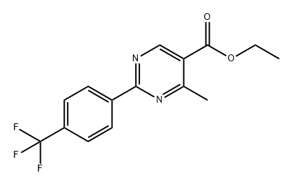 5-Pyrimidinecarboxylic acid, 4-methyl-2-[4-(trifluoromethyl)phenyl]-, ethyl ester 구조식 이미지