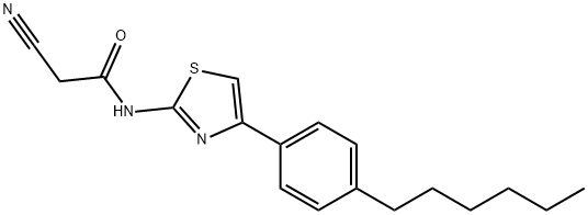 Acetamide, 2-cyano-N-[4-(4-hexylphenyl)-2-thiazolyl]- 구조식 이미지