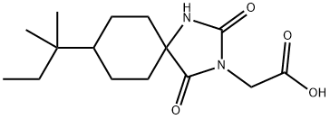 2-[8-(2-Methylbutan-2-yl)-2,4-dioxo-1,3-diazaspiro[4.5]decan-3-yl]acetic Acid Structure