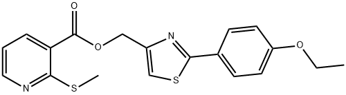 [2-(4-ethoxyphenyl)-1,3-thiazol-4-yl]methyl 2-(methylsulfanyl)pyridine-3-carboxylate Structure