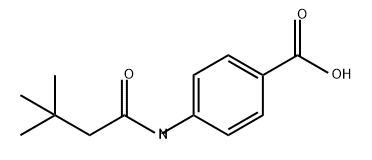 Benzoic acid, 4-[(3,3-dimethyl-1-oxobutyl)amino]- 구조식 이미지