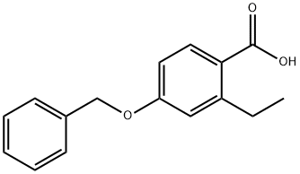 Benzoic acid, 2-ethyl-4-(phenylmethoxy)- Structure