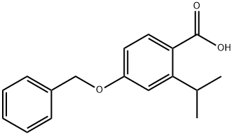 Benzoic acid, 2-(1-methylethyl)-4-(phenylmethoxy)- Structure