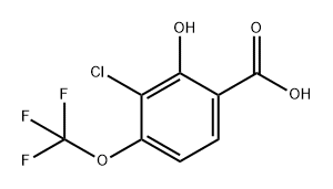 Benzoic acid, 3-chloro-2-hydroxy-4-(trifluoromethoxy)- Structure