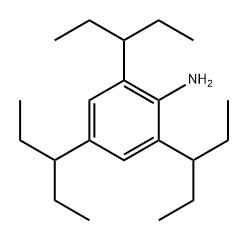 Benzenamine, 2,4,6-tris(1-ethylpropyl)- Structure