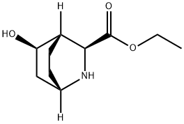 2-Azabicyclo[2.2.2]octane-3-carboxylic acid, 5-hydroxy-, ethyl ester, (1S,3S,4S,5R)- Structure