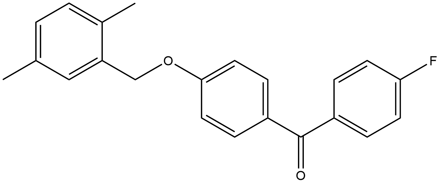 4-[(2,5-Dimethylphenyl)methoxy]phenyl](4-fluorophenyl)methanone Structure