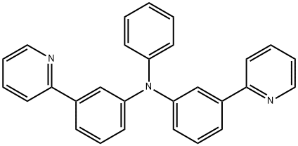 Benzenamine, N-phenyl-3-(2-pyridinyl)-N-[3-(2-pyridinyl)phenyl]- Structure