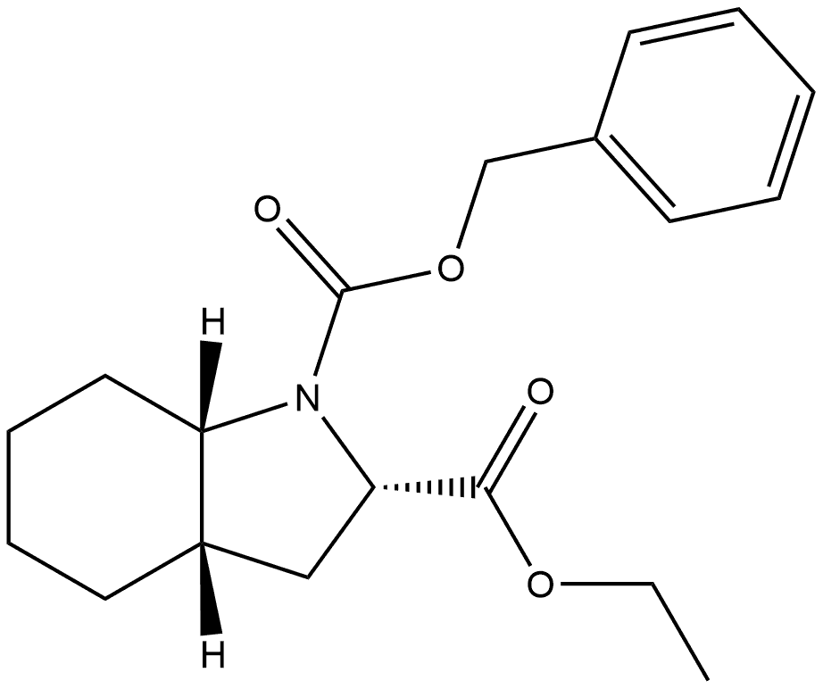 1-benzyl 2-ethyl (2S,3aS,7aS)-octahydro-1H-indole-1,2-dicarboxylate Structure