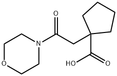 Cyclopentanecarboxylic acid, 1-[2-(4-morpholinyl)-2-oxoethyl]- Structure