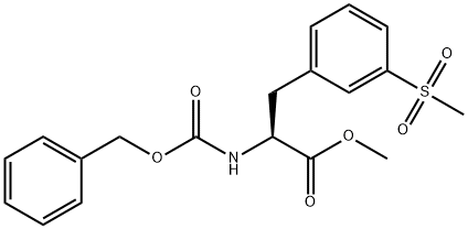 L-Phenylalanine, 3-(methylsulfonyl)-N-[(phenylmethoxy)carbonyl]-, methyl ester 구조식 이미지