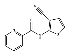 2-Pyridinecarboxamide, N-(3-cyano-2-thienyl)- Structure