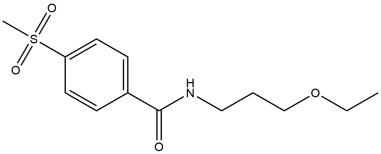 N-(3-Ethoxypropyl)-4-(methylsulfonyl)benzamide Structure