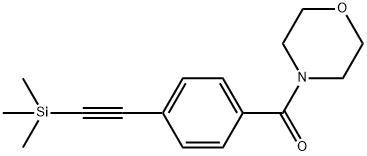 Methanone, 4-morpholinyl[4-[2-(trimethylsilyl)ethynyl]phenyl]- 구조식 이미지