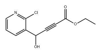 2-Butynoic acid, 4-(2-chloro-3-pyridinyl)-4-hydroxy-, ethyl ester 구조식 이미지