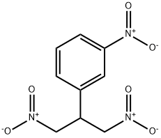 Benzene, 1-nitro-3-[2-nitro-1-(nitromethyl)ethyl]- Structure