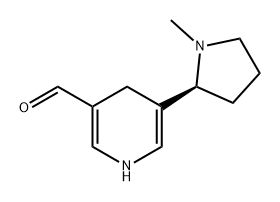 3-Pyridinecarboxaldehyde, 1,4-dihydro-5-[(2S)-1-methyl-2-pyrrolidinyl]- Structure