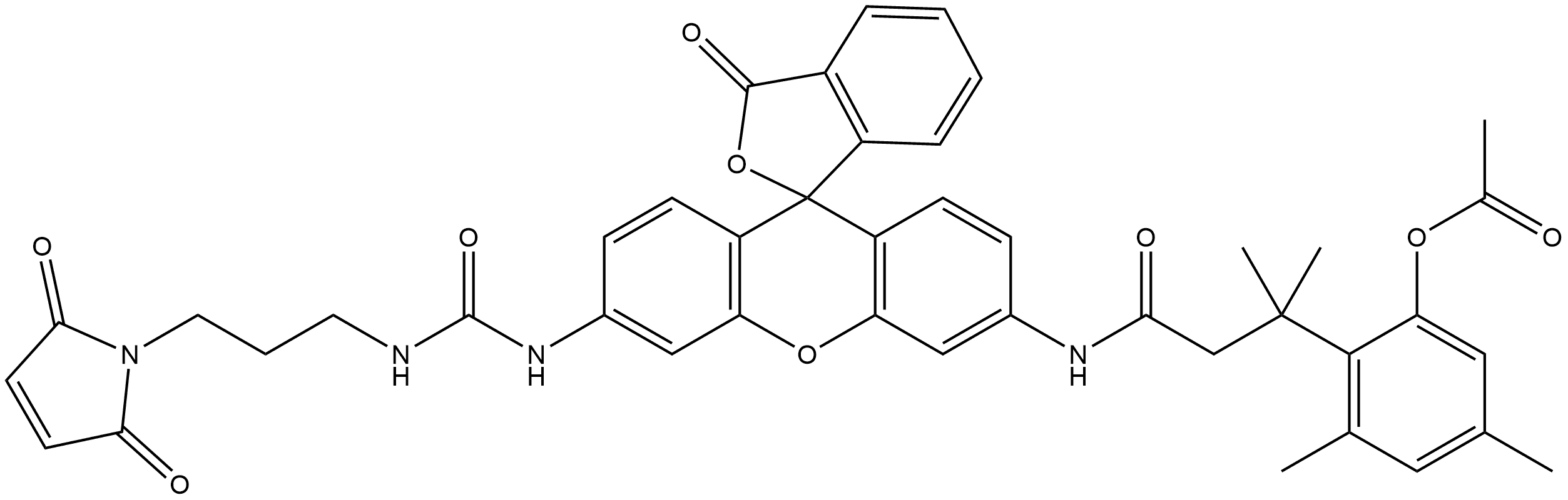 Maleimidolinourea-Rh110-trimethyl lock Structure