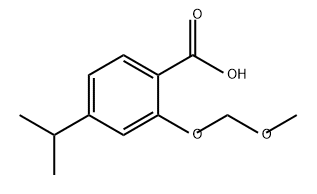 Benzoic acid, 2-(methoxymethoxy)-4-(1-methylethyl)- Structure