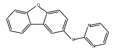 Pyrimidine, 2-(2-dibenzofuranyloxy)- 구조식 이미지