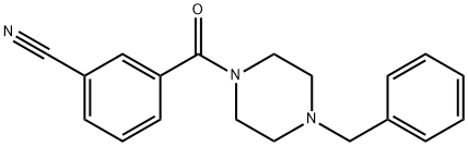 Benzonitrile, 3-[[4-(phenylmethyl)-1-piperazinyl]carbonyl]- 구조식 이미지