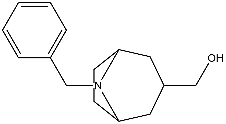 8-Azabicyclo[3.2.1]octane-3-methanol, 8-(phenylmethyl)-, (3-endo)- Structure