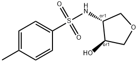 Benzenesulfonamide, 4-methyl-N-[(3R,4S)-tetrahydro-4-hydroxy-3-furanyl]-, rel- 구조식 이미지