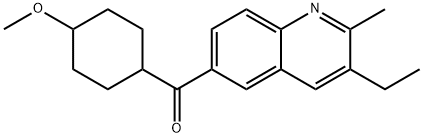 Methanone, (3-ethyl-2-methyl-6-quinolinyl)(4-methoxycyclohexyl)- 구조식 이미지