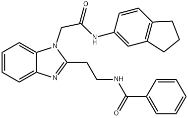 2-[2-(Benzoylamino)ethyl]-N-(2,3-dihydro-1H-inden-5-yl)-1H-benzimidazole-1-acetamide Structure