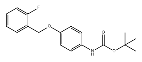 Carbamic acid, N-[4-[(2-fluorophenyl)methoxy]phenyl]-, 1,1-dimethylethyl ester 구조식 이미지