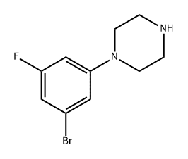 Piperazine, 1-(3-bromo-5-fluorophenyl)- Structure