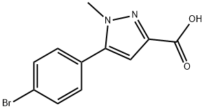 1H-Pyrazole-3-carboxylic acid, 5-(4-bromophenyl)-1-methyl- 구조식 이미지
