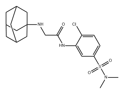 Acetamide, N-[2-chloro-5-[(dimethylamino)sulfonyl]phenyl]-2-(tricyclo[3.3.1.13,7]dec-1-ylamino)- 구조식 이미지
