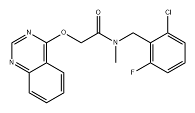 Acetamide, N-[(2-chloro-6-fluorophenyl)methyl]-N-methyl-2-(4-quinazolinyloxy)- Structure