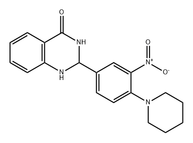 4(1H)-Quinazolinone, 2,3-dihydro-2-[3-nitro-4-(1-piperidinyl)phenyl]- 구조식 이미지