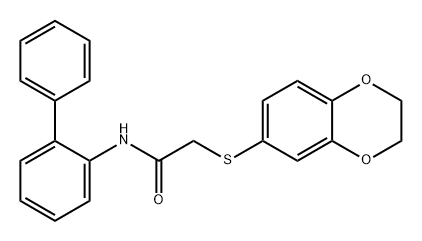 Acetamide, N-[1,1'-biphenyl]-2-yl-2-[(2,3-dihydro-1,4-benzodioxin-6-yl)thio]- Structure