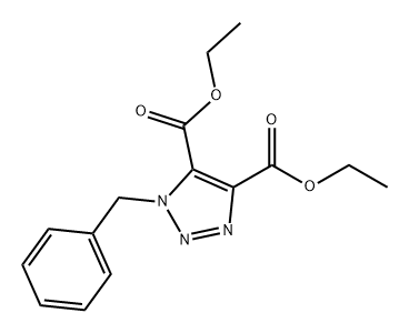 1H-1,2,3-Triazole-4,5-dicarboxylic acid, 1-(phenylmethyl)-, 4,5-diethyl ester Structure