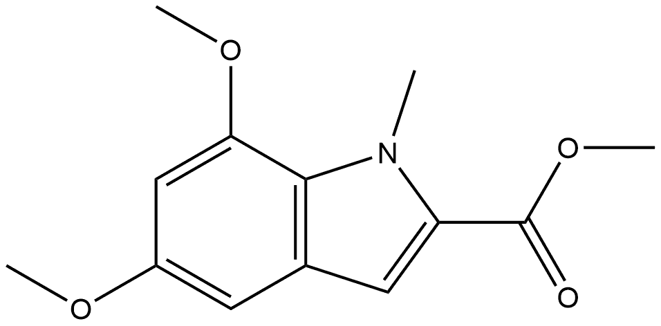 Methyl 5,7-Dimethoxy-1-methyl-1H-indole-2-carboxylate Structure