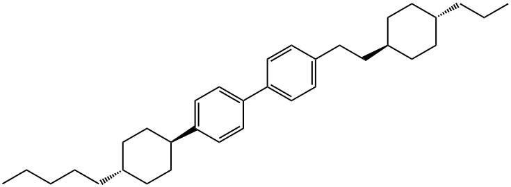 1,1'-Biphenyl,4-(4-pentylcyclohexyl)-4'-[2-(4-propylcyclohexyl)-,[trans,trans]- Structure